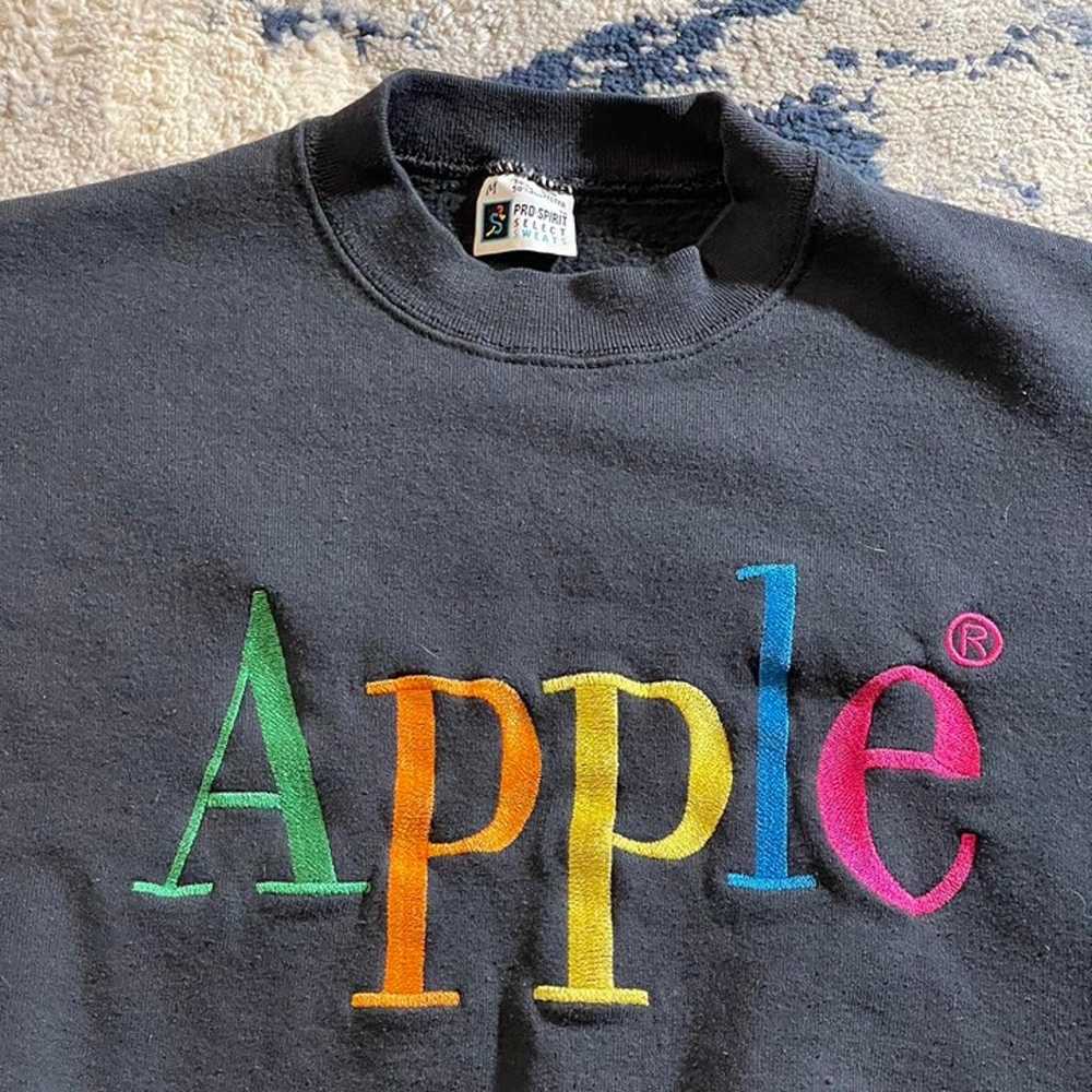 Vintage 90s Apple Computers Rainbow logo embroide… - image 2