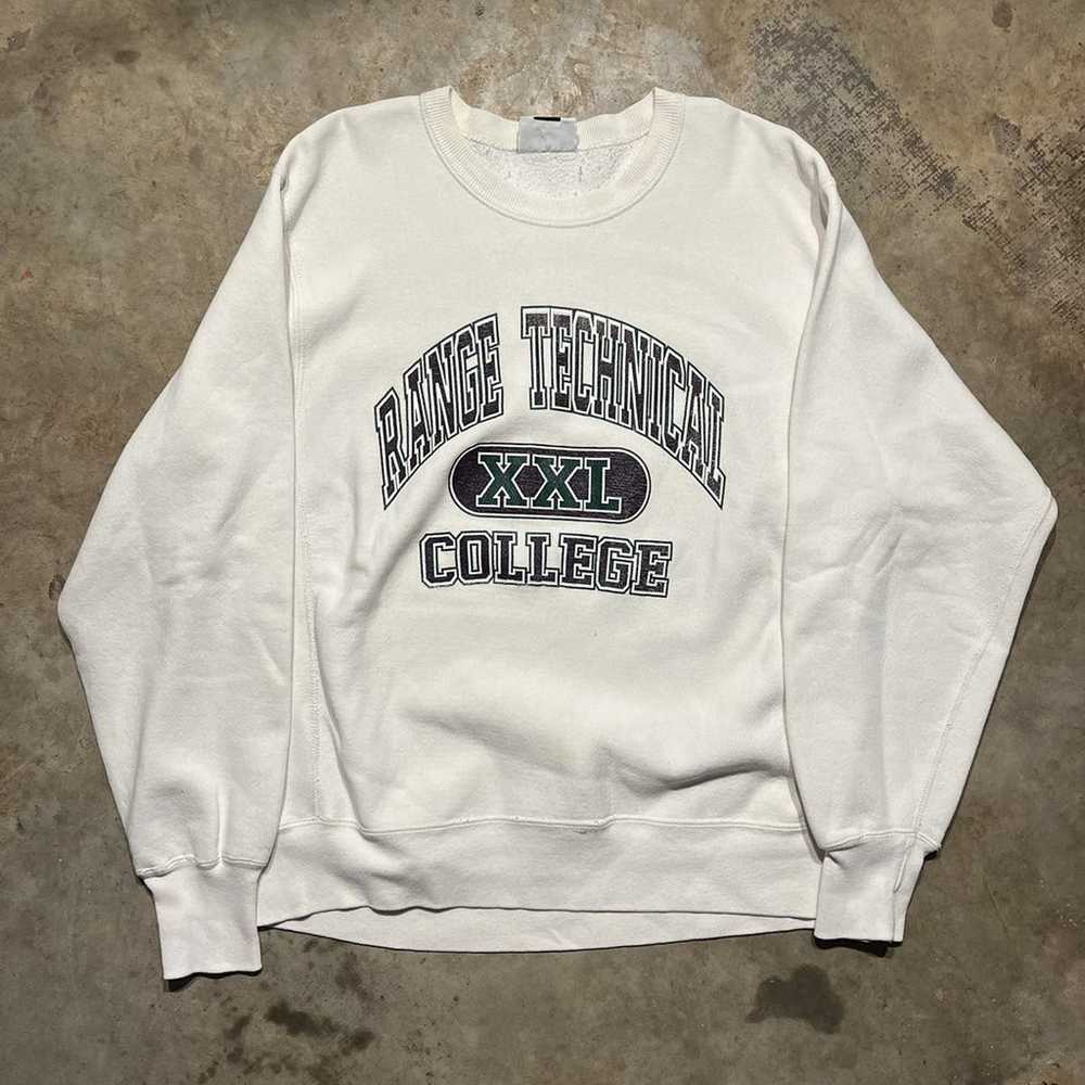 Vintage 90s Range Technical College Reverse Weave… - image 1