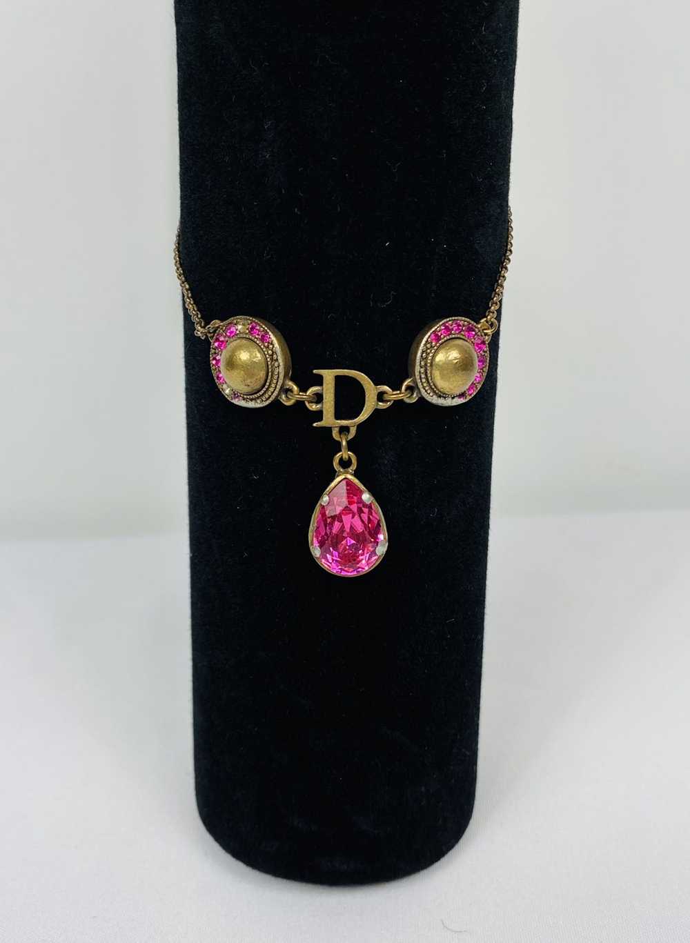 Dior Dior encrusted D ruby bracelet - image 1