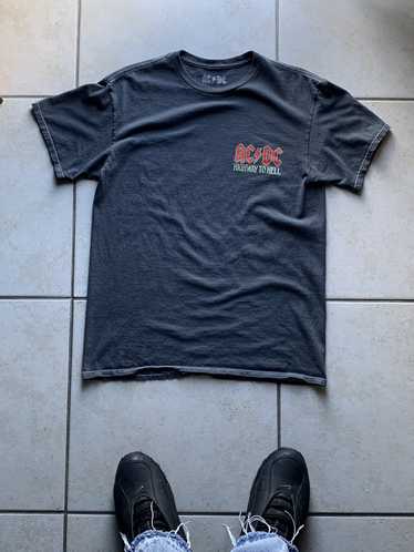 Ac/Dc Black washed ac/dc graphic tee