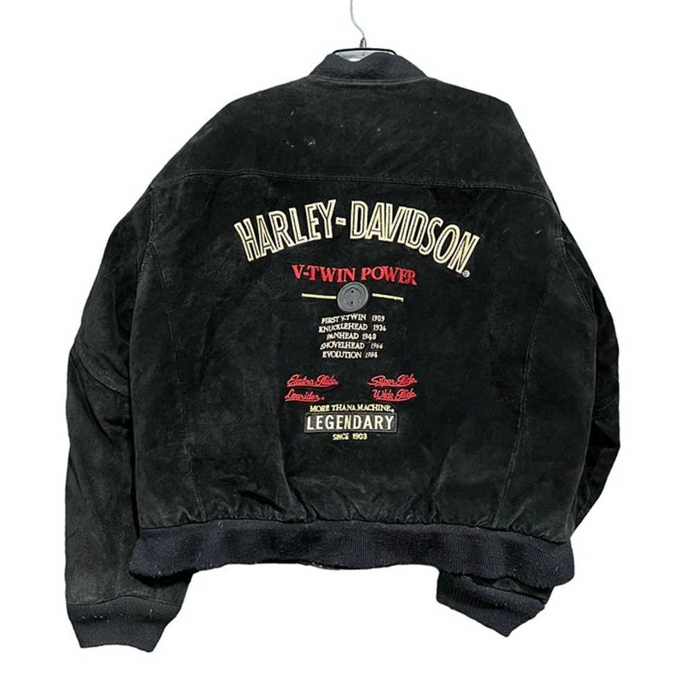 vintage harley davidson v twin power jacket size … - image 2