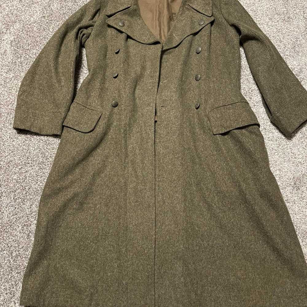 Vintage 1941 WWII Swedish Army Double Breast Wool… - image 4
