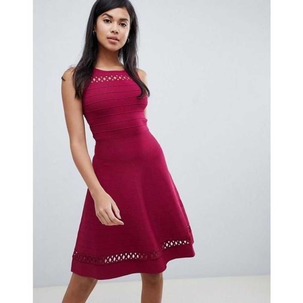 French Connection knitted skater dress with cutwo… - image 2