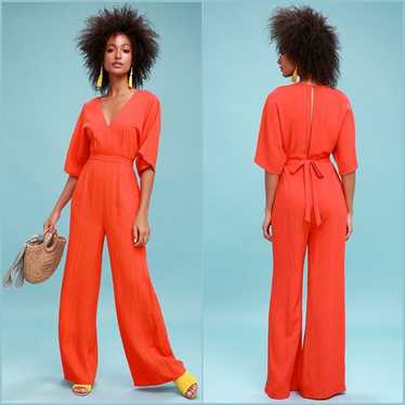 Ready For It Red Sleeveless Wide-Leg Jumpsuit