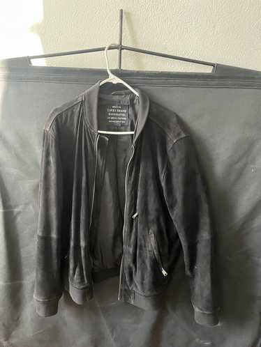 Lucky Brand Suede Bomber Jacket