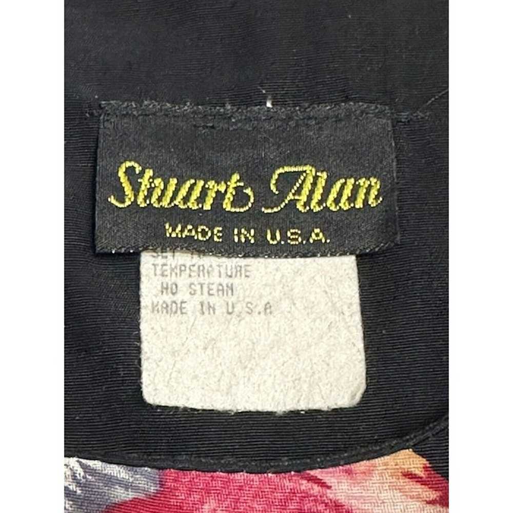Vintage Stuart Alan Dress Women's Size 8 Black Fl… - image 6