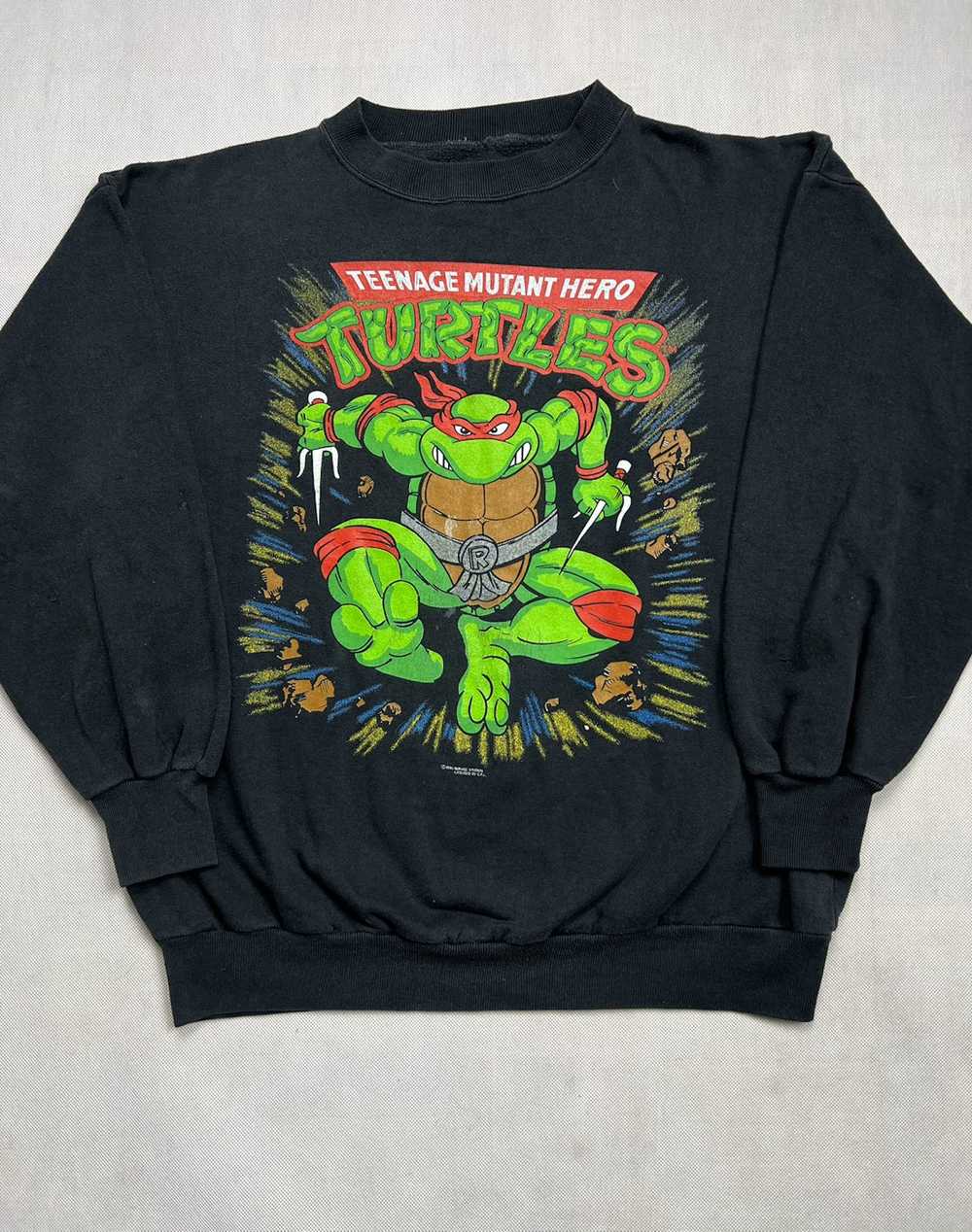 Rare × Vintage Rare Sweatshirt Turtles 1990s vint… - image 1