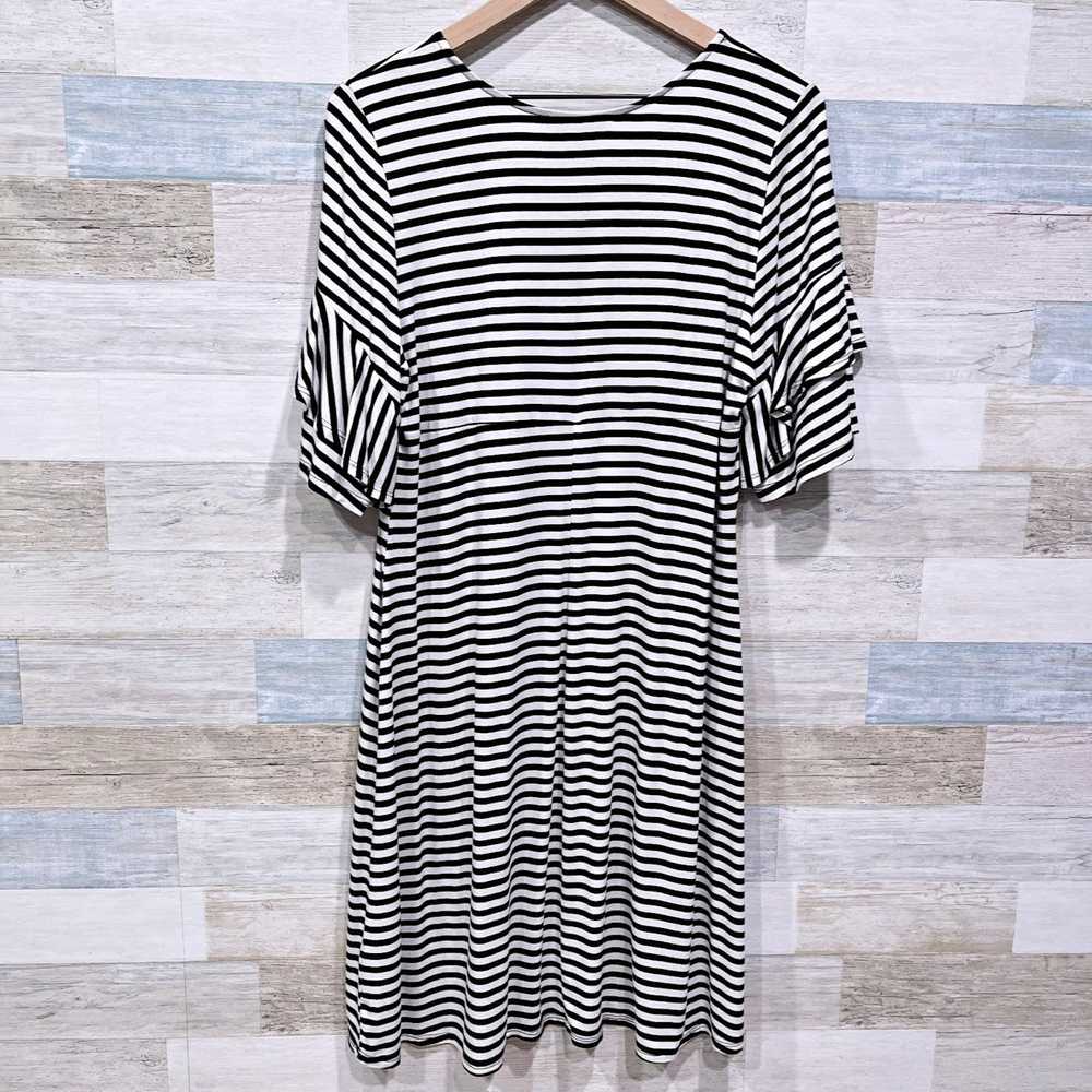 Other Karen Kane Striped Flutter T Shirt Dress Bl… - image 4