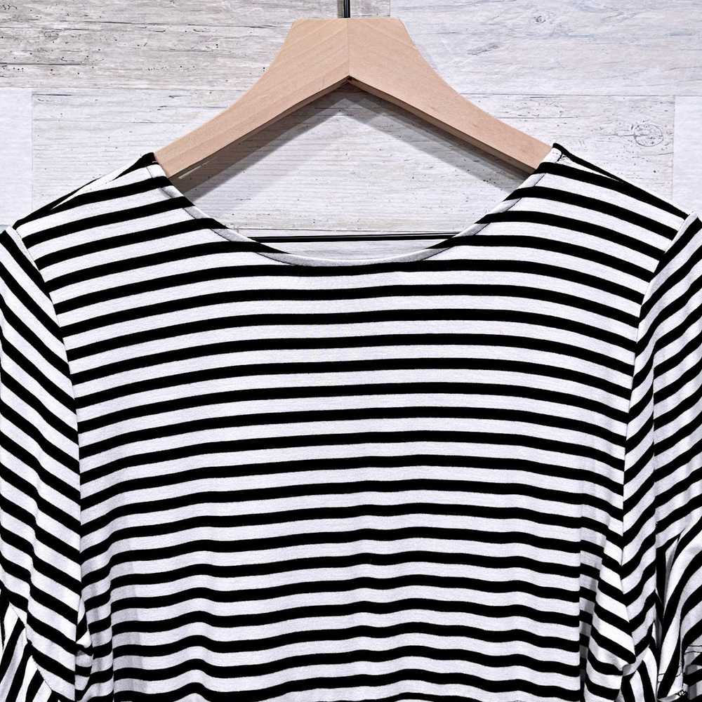 Other Karen Kane Striped Flutter T Shirt Dress Bl… - image 5
