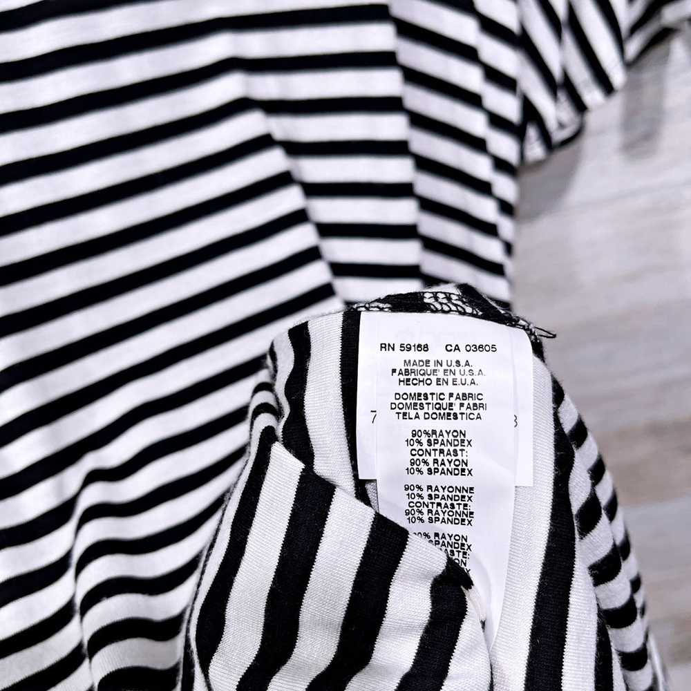 Other Karen Kane Striped Flutter T Shirt Dress Bl… - image 7