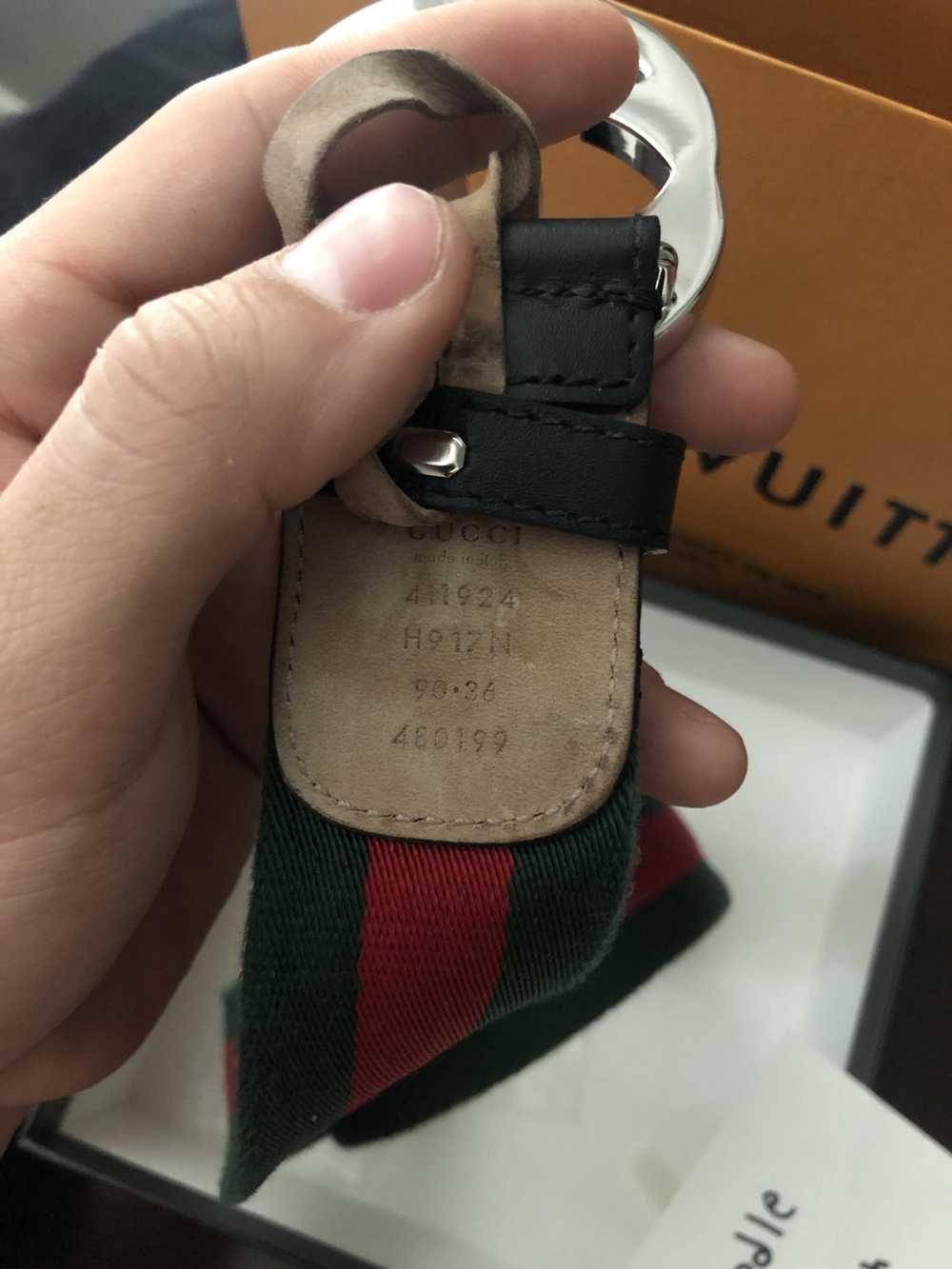 Gucci Gucci web belt green red - image 3