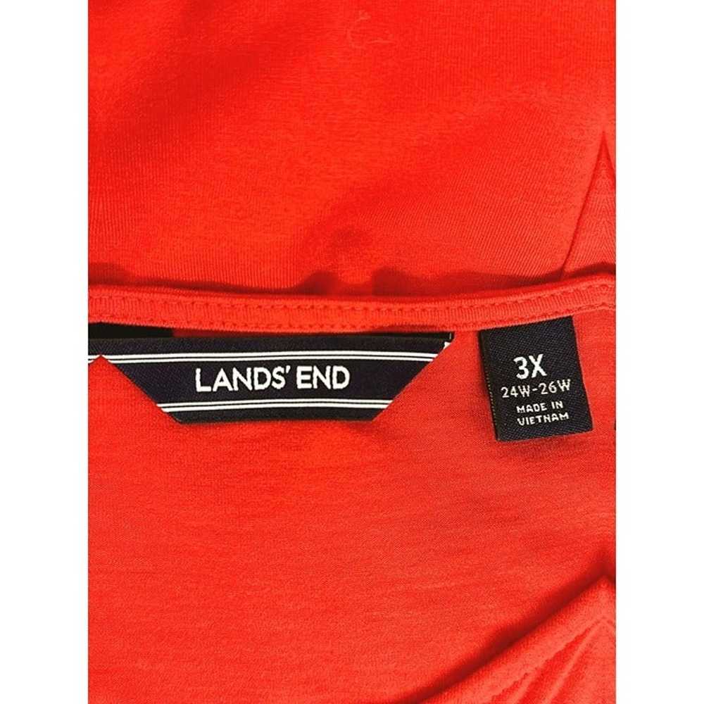 Size 3X 24W-26W LANDS' END RED-ORANGE MAXI DRESS … - image 4