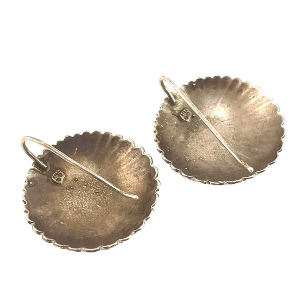 Concho Earrings in Sterling Silver Marked Ster So… - image 5