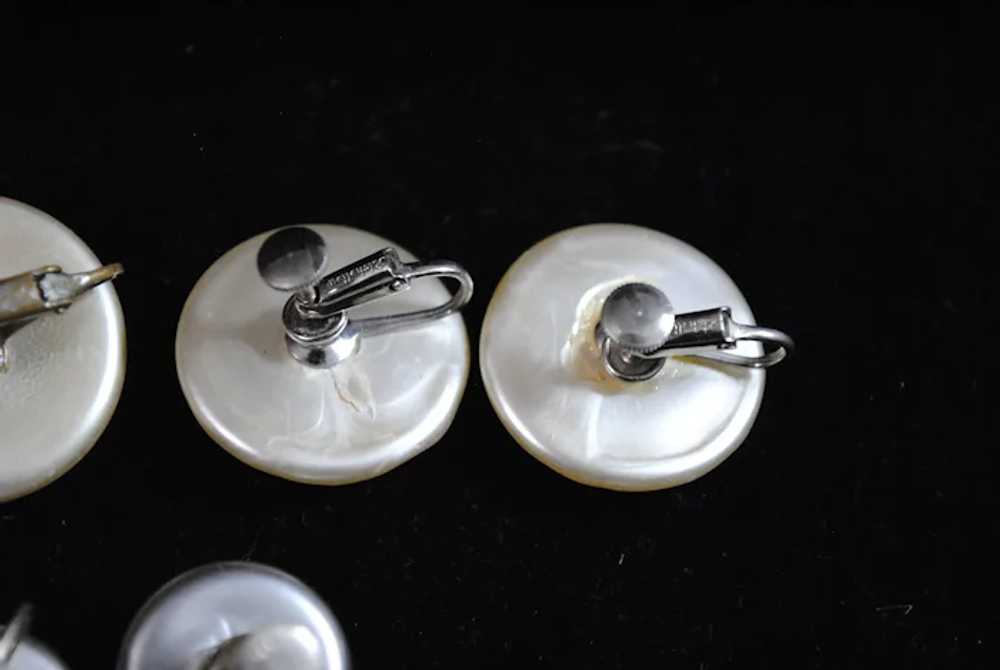 Set of 3 Richelieu Faux Pearl Clip-on and Screw-b… - image 11