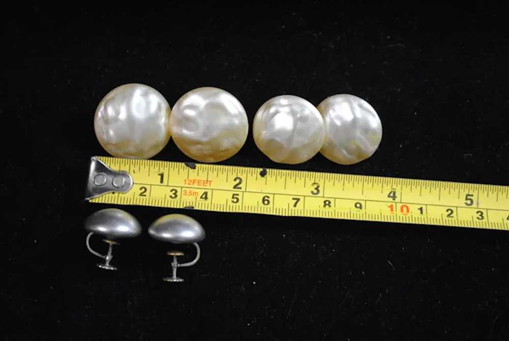 Set of 3 Richelieu Faux Pearl Clip-on and Screw-b… - image 12