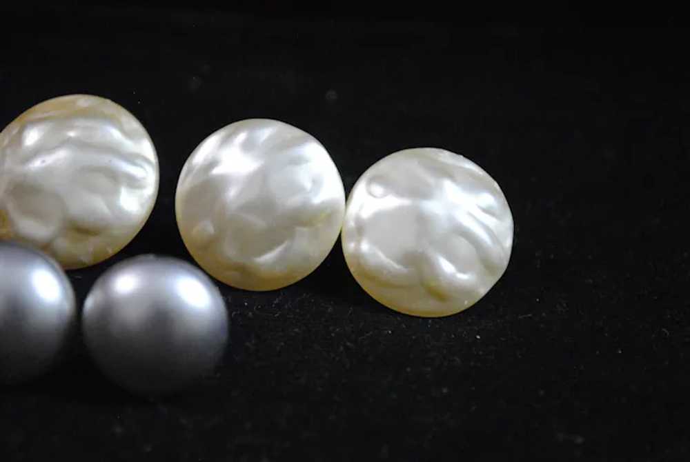 Set of 3 Richelieu Faux Pearl Clip-on and Screw-b… - image 3