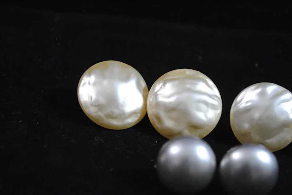 Set of 3 Richelieu Faux Pearl Clip-on and Screw-b… - image 4