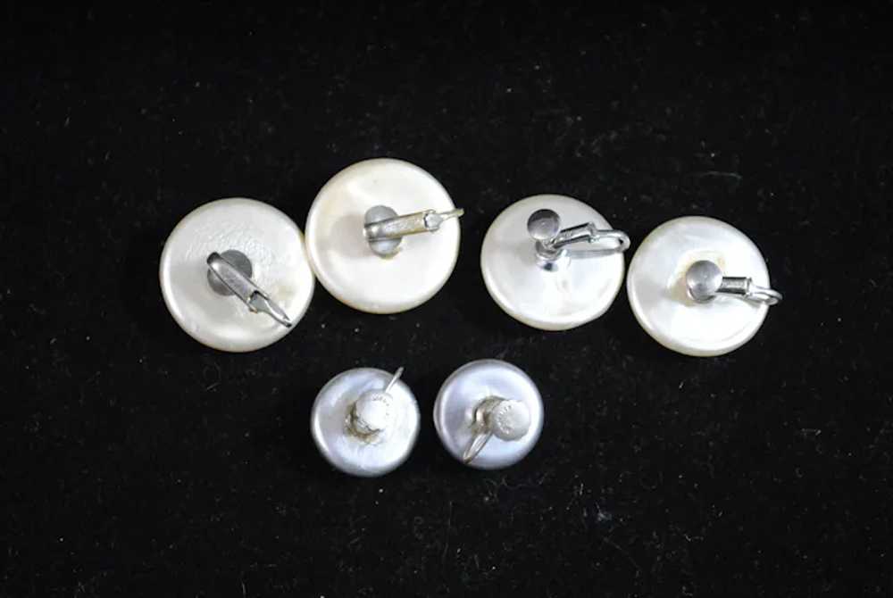 Set of 3 Richelieu Faux Pearl Clip-on and Screw-b… - image 8