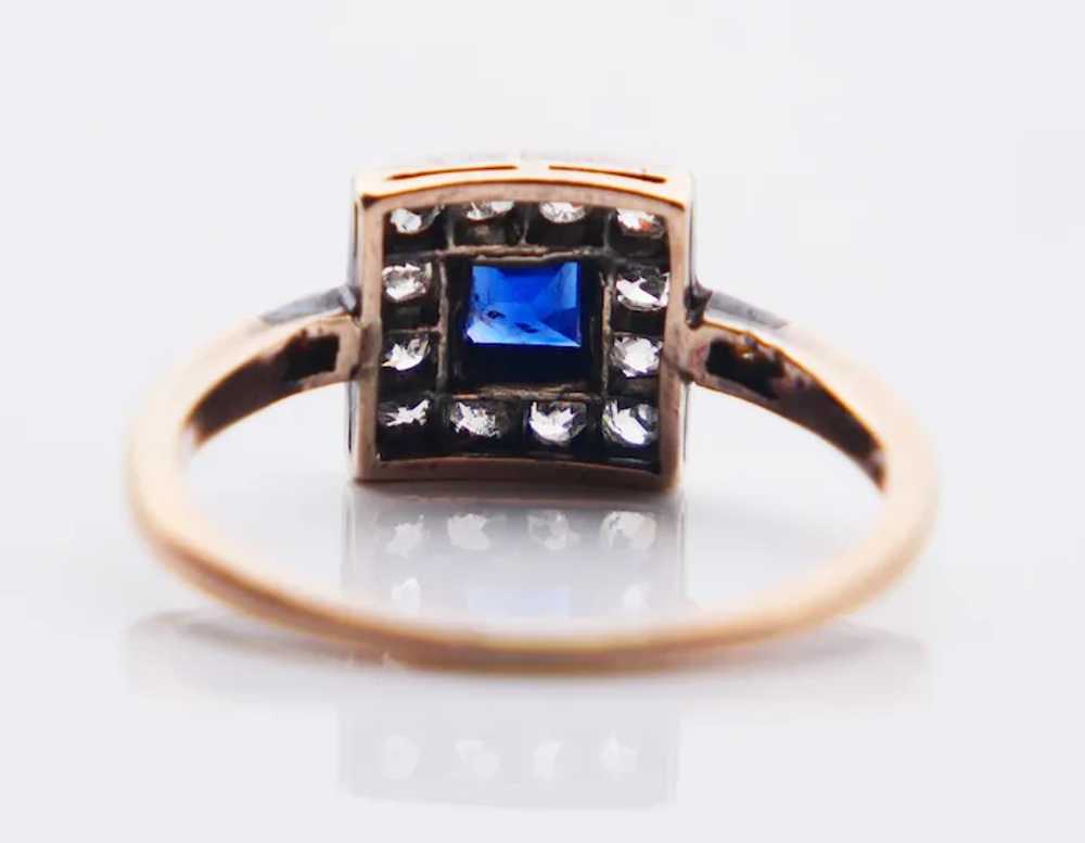 Antique Austrian Ring natural 0.5ct Sapphire 0.8c… - image 8