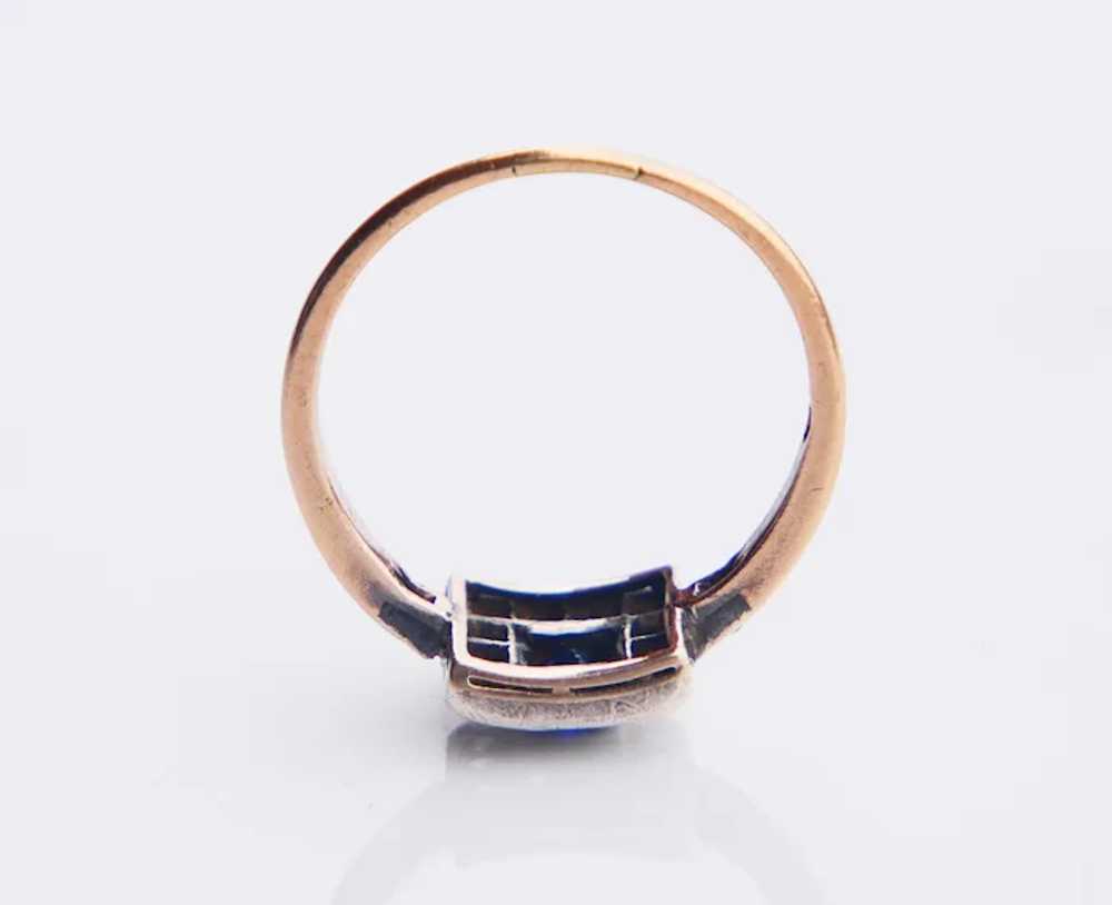 Antique Austrian Ring natural 0.5ct Sapphire 0.8c… - image 9