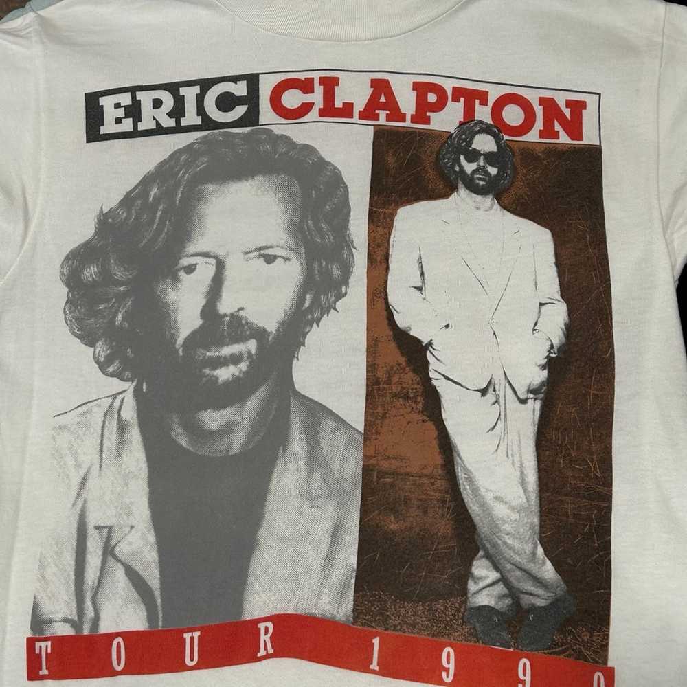 Vintage Eric Clapton T-Shirt Mens Medium White 19… - image 12