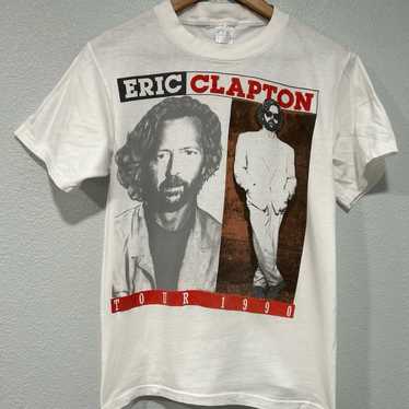 Vintage Eric Clapton T-Shirt Mens Medium White 19… - image 1
