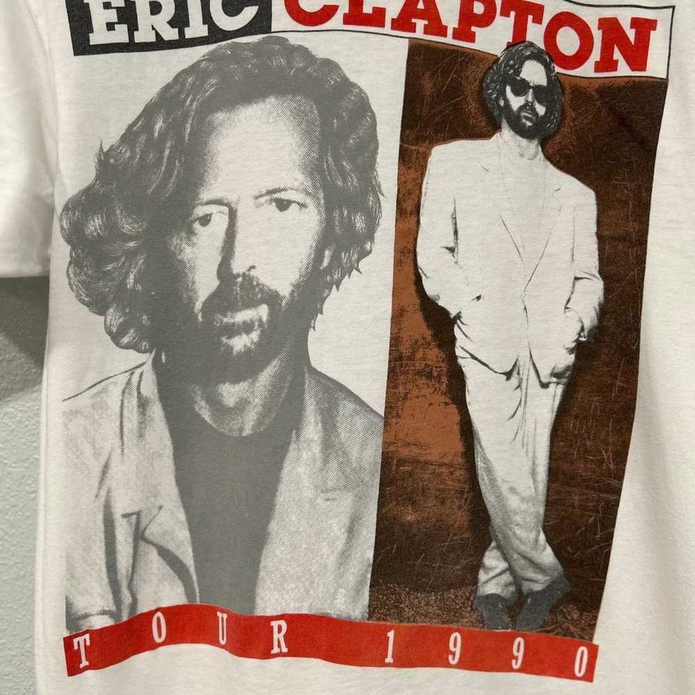 Vintage Eric Clapton T-Shirt Mens Medium White 19… - image 2
