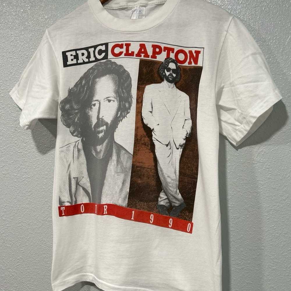 Vintage Eric Clapton T-Shirt Mens Medium White 19… - image 3
