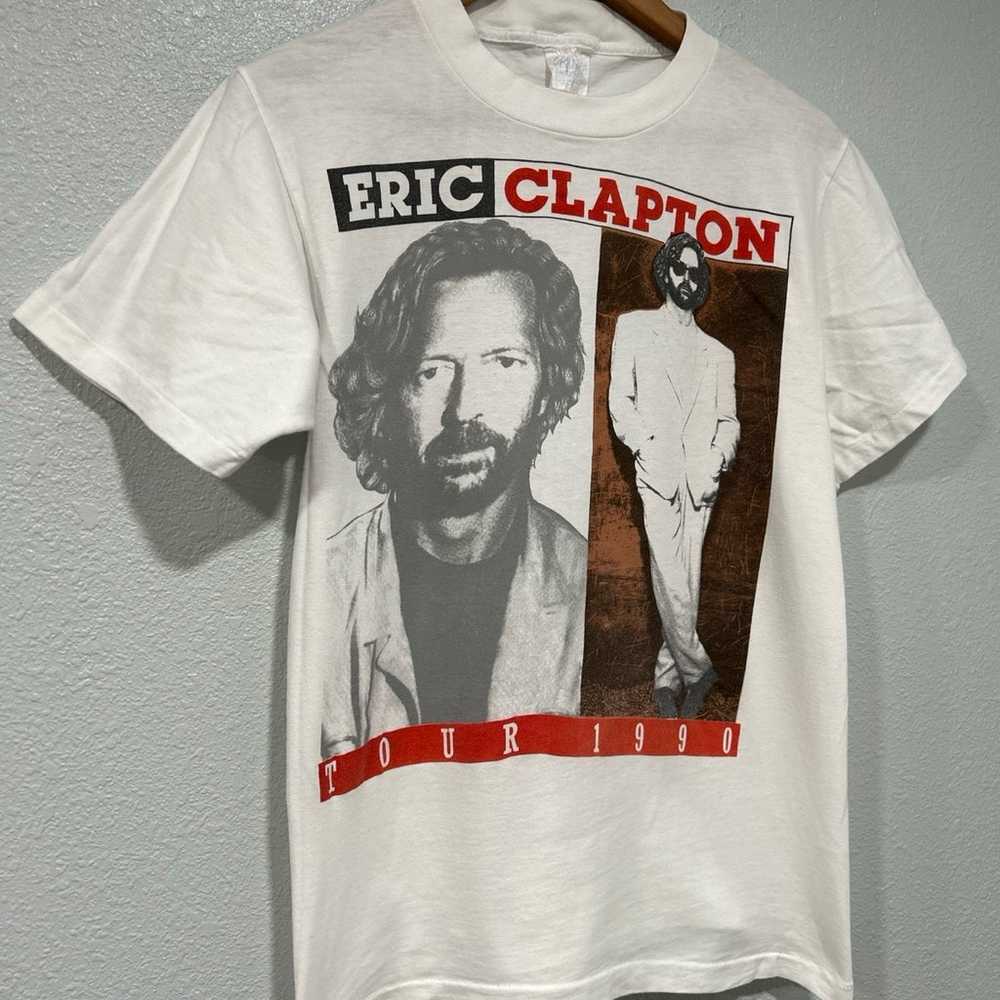 Vintage Eric Clapton T-Shirt Mens Medium White 19… - image 4