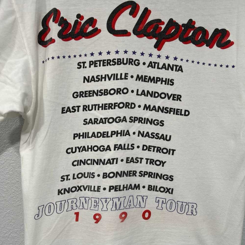 Vintage Eric Clapton T-Shirt Mens Medium White 19… - image 9