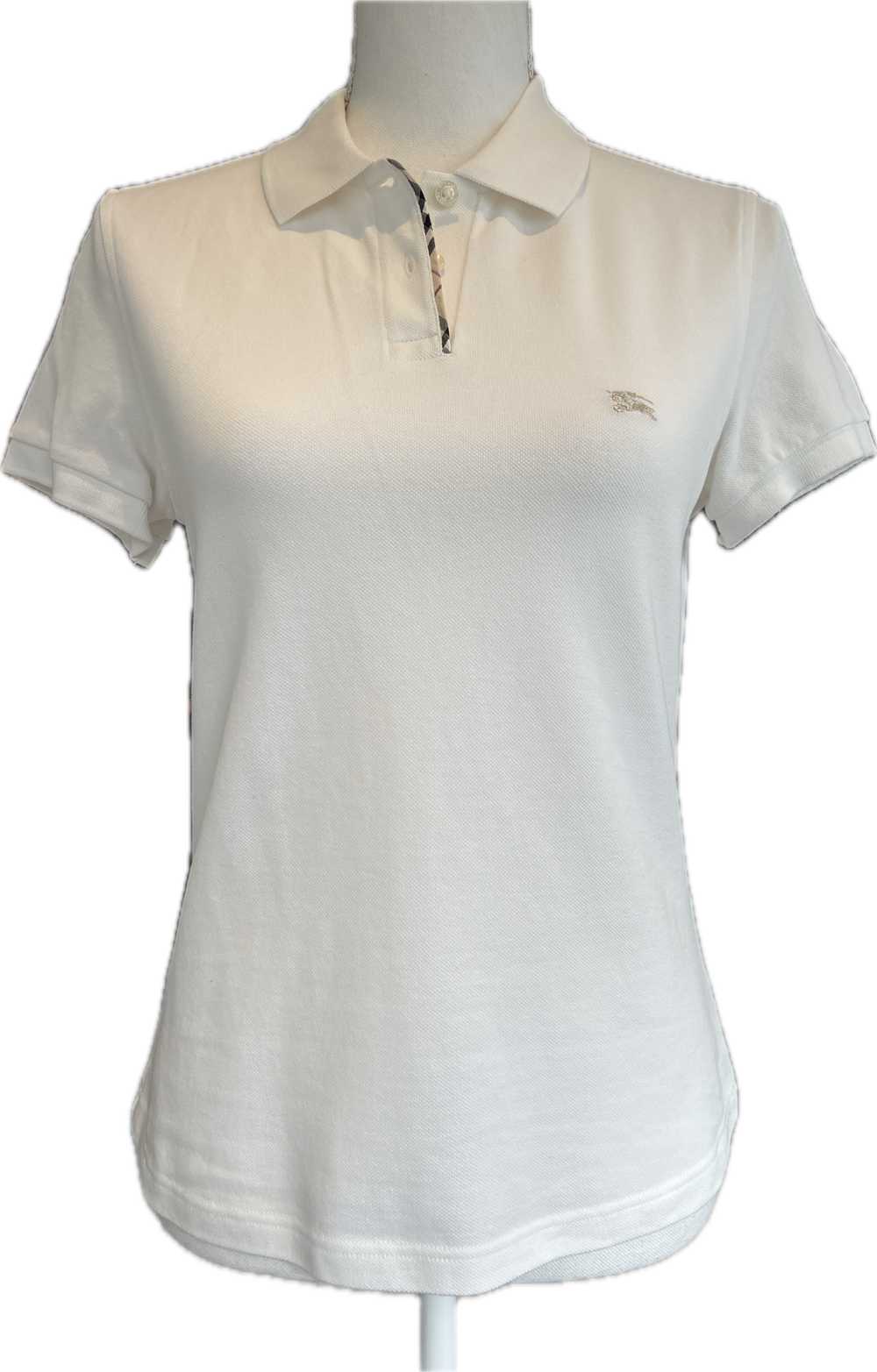 Burberry White Cotton Polo Shirt, M - image 1