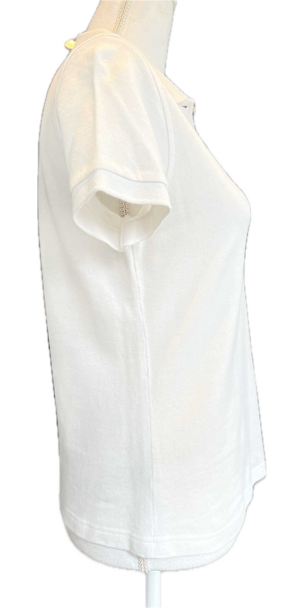 Burberry White Cotton Polo Shirt, M - image 2