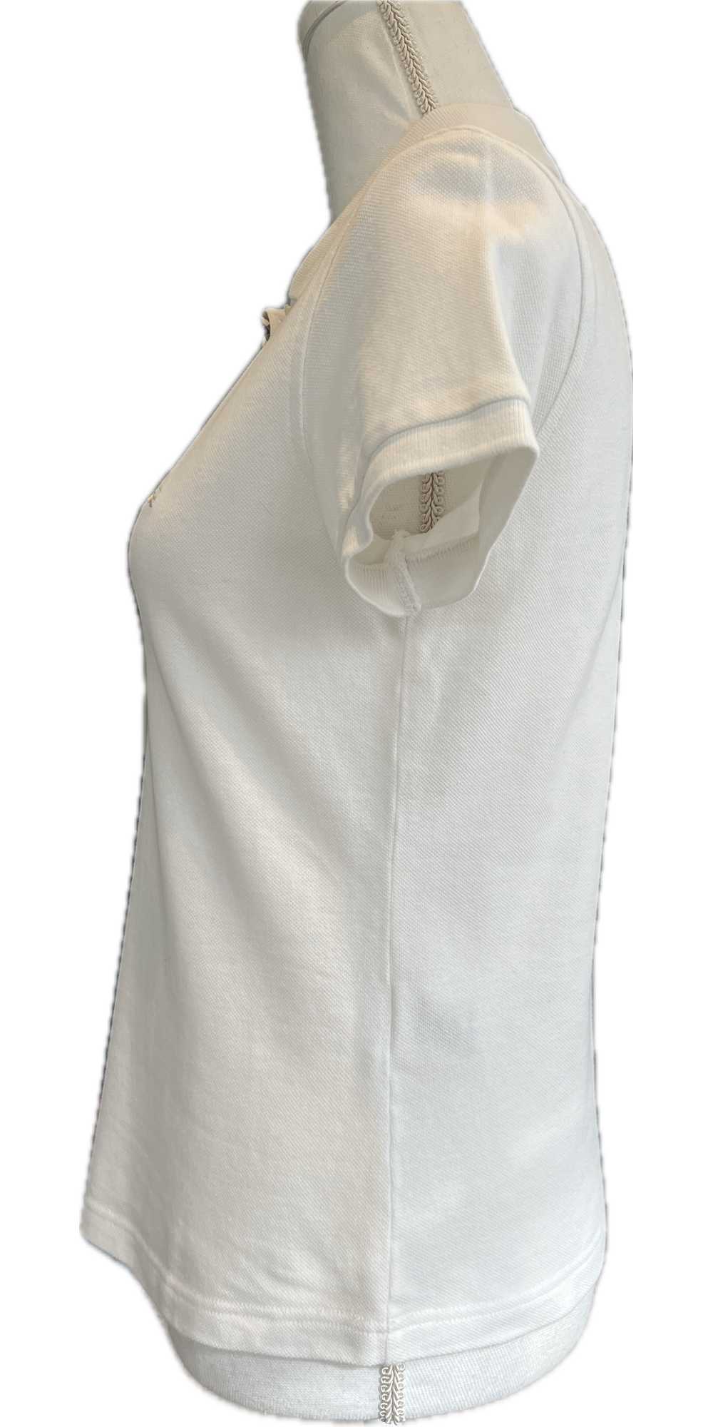 Burberry White Cotton Polo Shirt, M - image 3