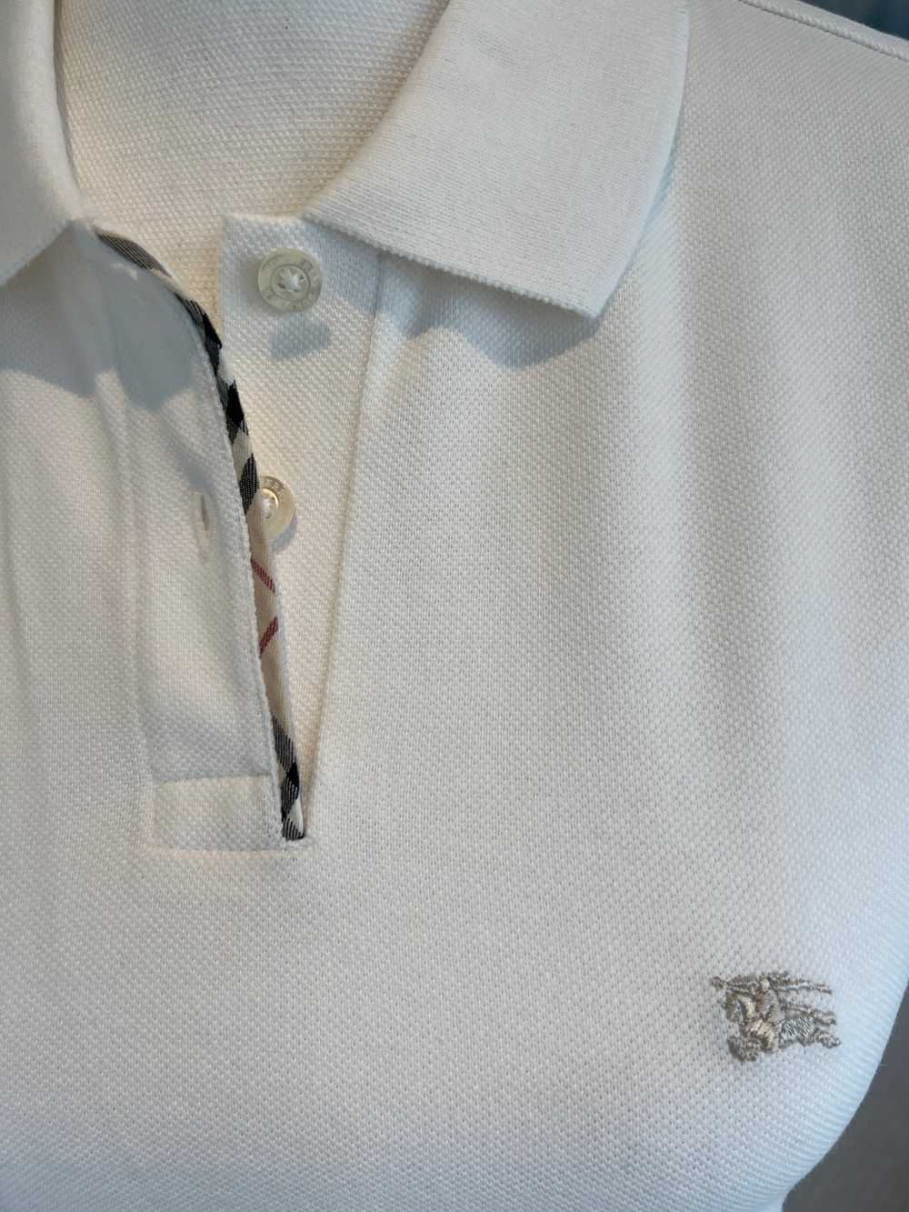 Burberry White Cotton Polo Shirt, M - image 5