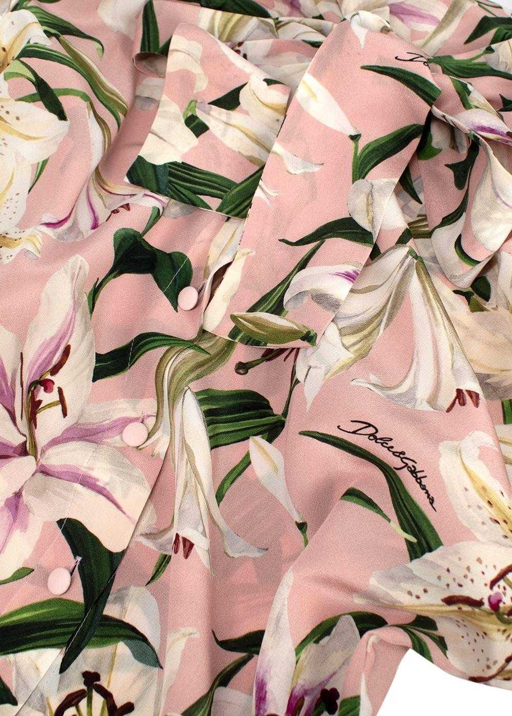 Managed by hewi Dolce & Gabbana Lilium Print Silk… - image 4