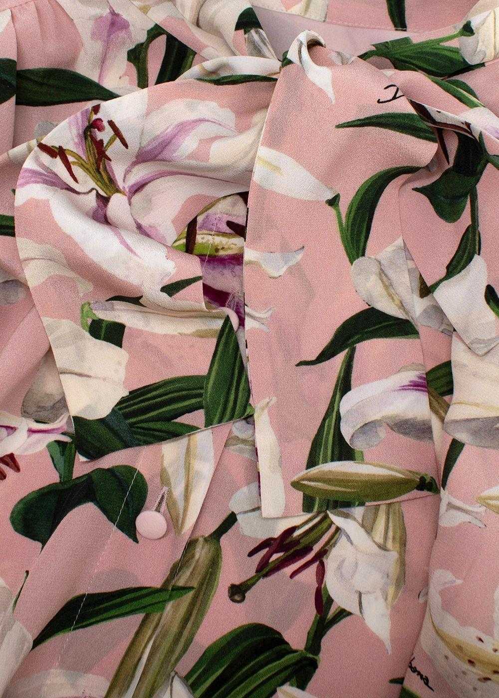 Managed by hewi Dolce & Gabbana Lilium Print Silk… - image 5