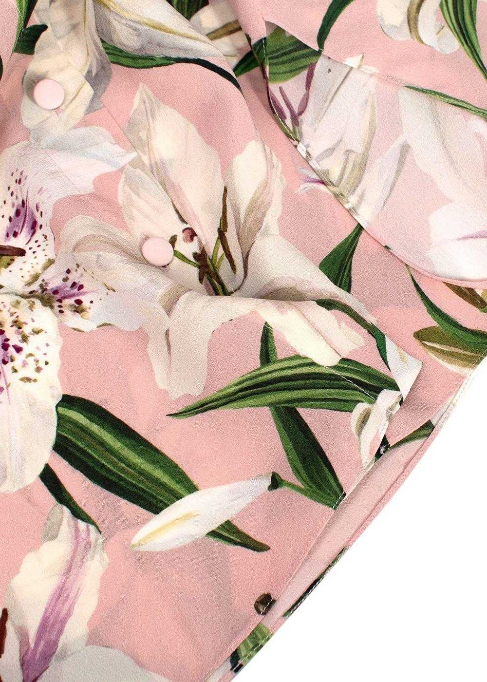 Managed by hewi Dolce & Gabbana Lilium Print Silk… - image 6