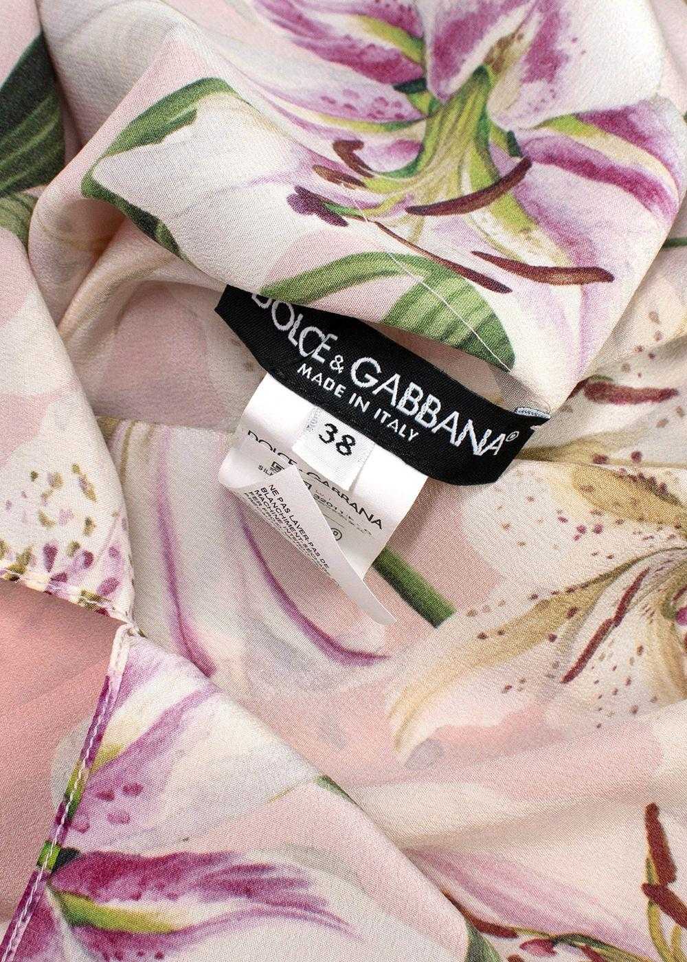 Managed by hewi Dolce & Gabbana Lilium Print Silk… - image 8