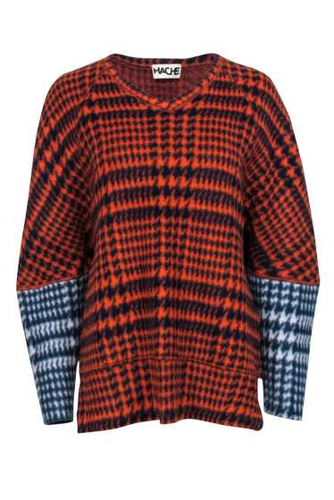 Hache - Orange Houndstooth Sweater Sz 6