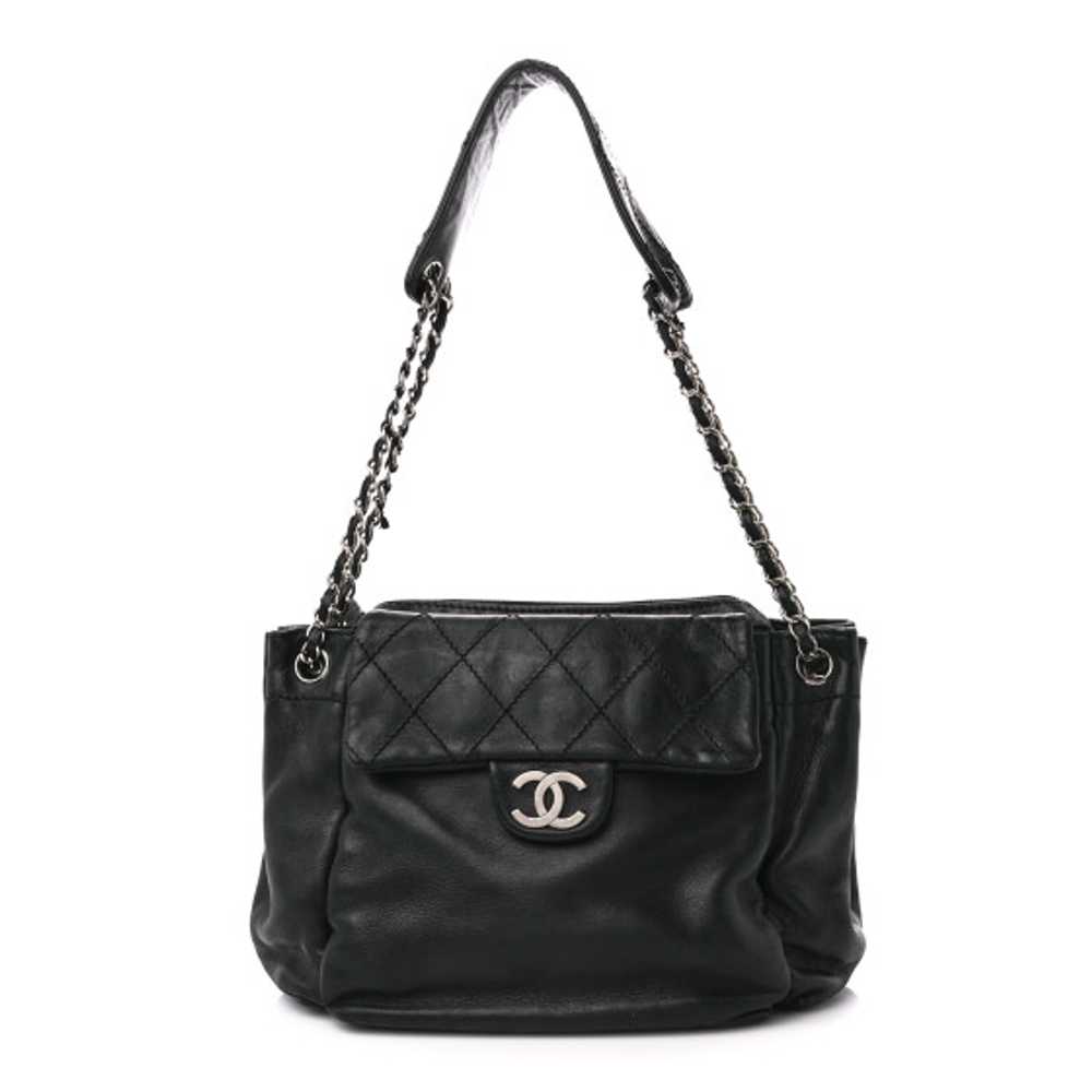 CHANEL Lambskin Quilted Accordion Flap Black - image 1