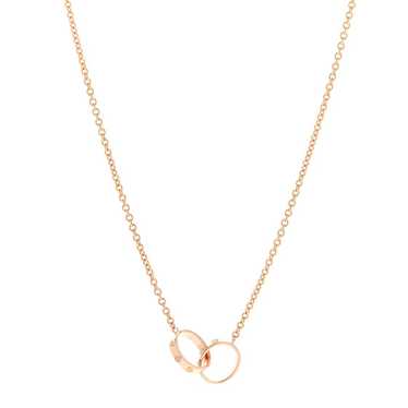 CARTIER 18K Pink Gold Interlocking LOVE Necklace - image 1