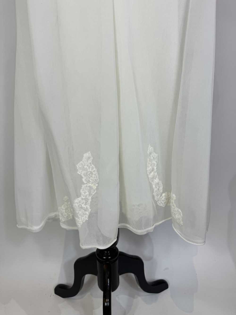 1960s Kayser White Chiffon Lace Trim Peignoir Sli… - image 8