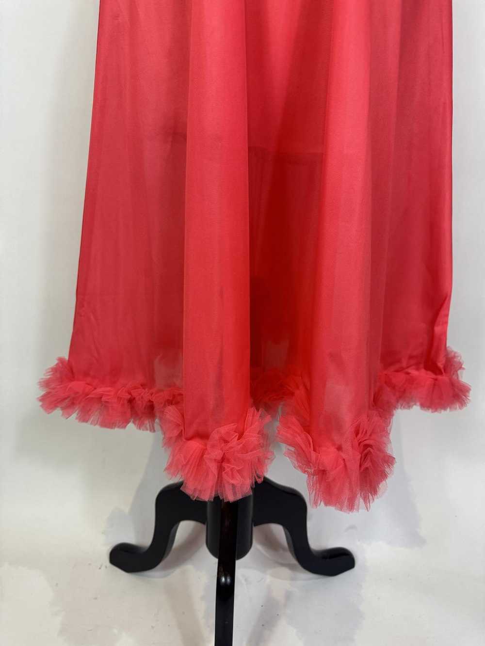 1960s Hot Pink Rogers Chiffon Slip Dress Deadstoc… - image 3