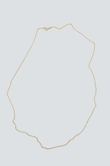 Long Bead Chain - 14K Gold Vermeil - image 1