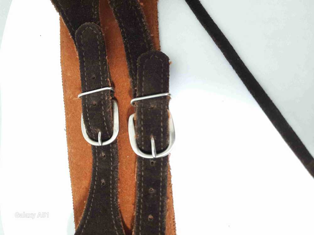 Leather belt - Pretty vintage belt 100% leather O… - image 3