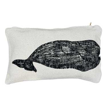 Thomas Paul Woven Whale and Stripe Print Pillowca… - image 1
