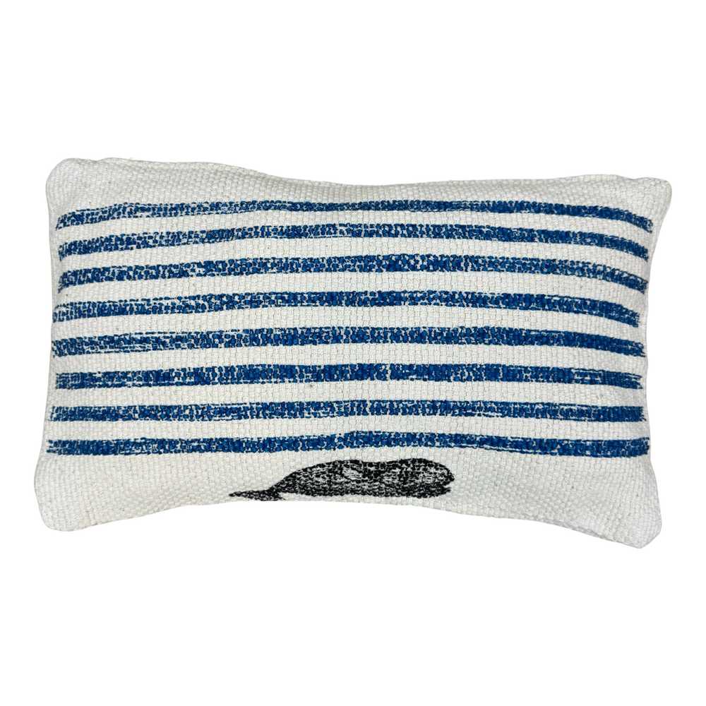 Thomas Paul Woven Whale and Stripe Print Pillowca… - image 2