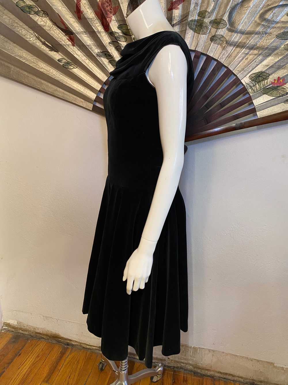 1950s Velveteen Dress, S - image 2