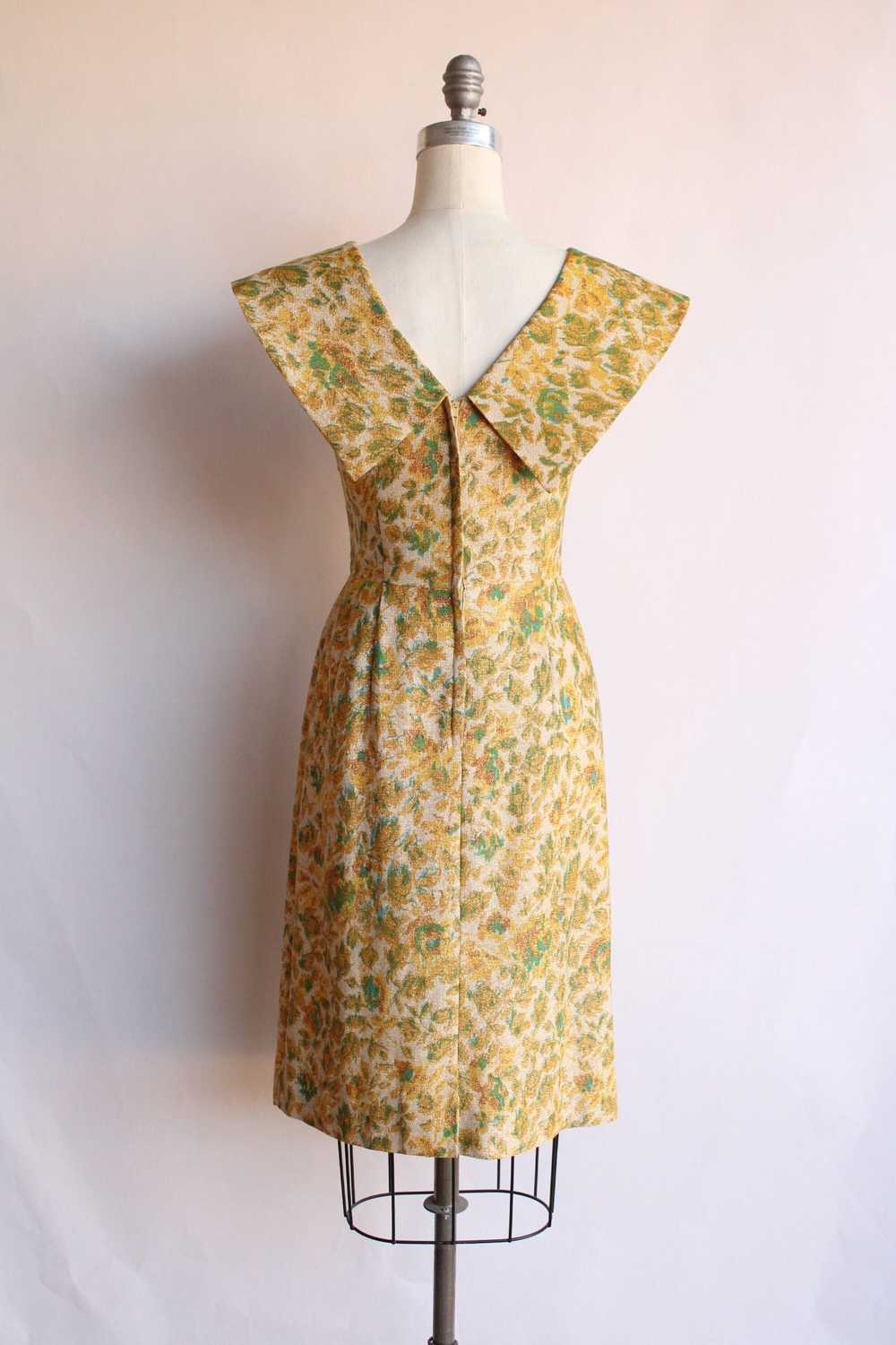 Vintage 1950s Gold Sparkly Wiggle Dress - image 9