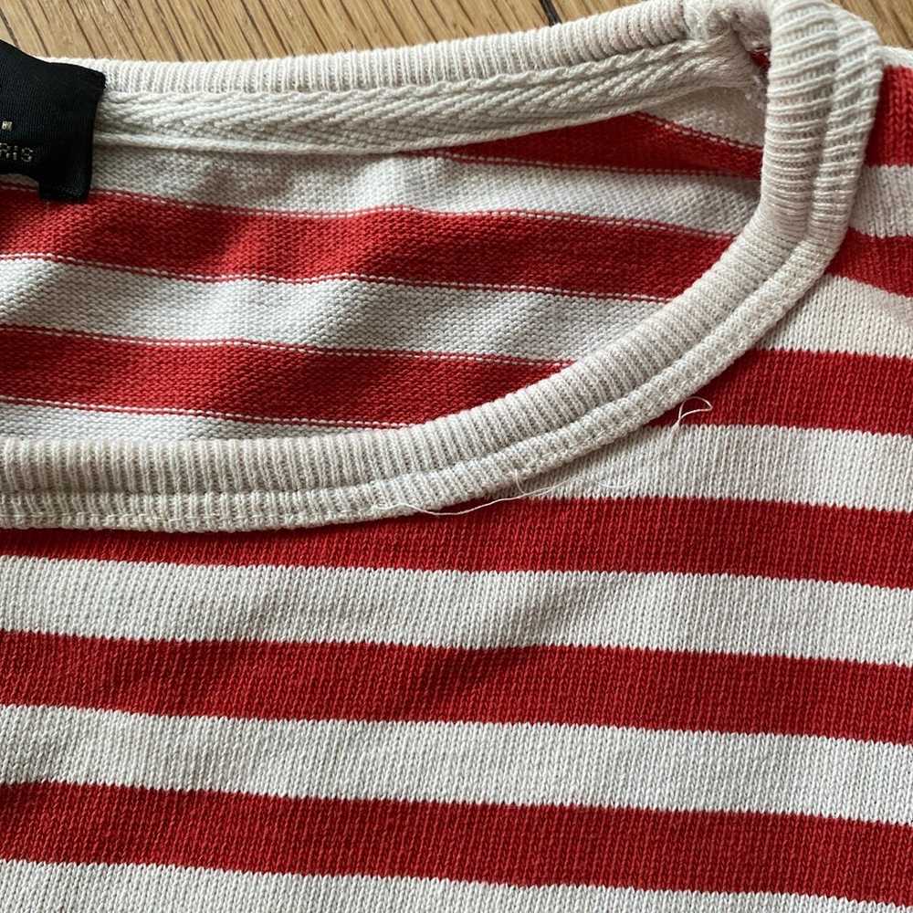 Rare! Vintage APC Red & White Striped Sweatshirt … - image 5